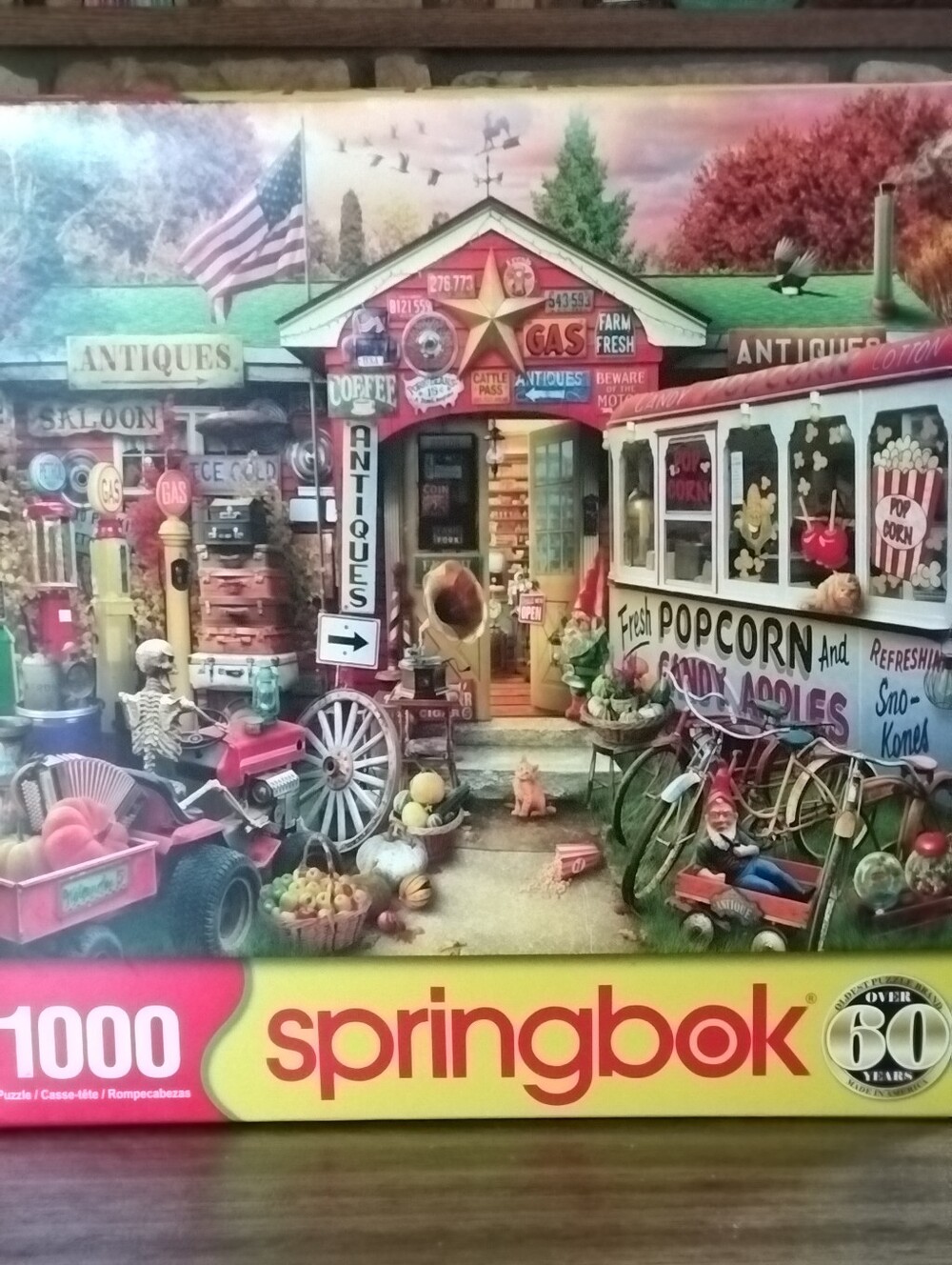 2 lot Springbok 1000-Piece Kids Puzzle - Vintage Popcorn Shop Scene (Multicolor)